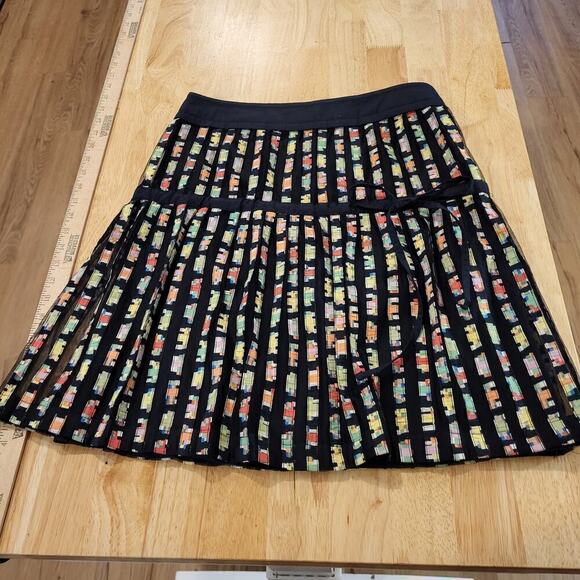 Cynthia Steffe Mesh geometric print cotton lined top adjustable Size 4 - Picture 2 of 10